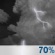 Tonight: Showers and thunderstorms likely after 8pm. Mostly cloudy. Low around 64, with temperatures rising to around 68 overnight. South wind 10 to 15 mph, with gusts as high as 25 mph. Chance of precipitation is 70%. New rainfall amounts between a quarter and half of an inch possible. Tonight: Showers And Thunderstorms Likely