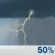 This Afternoon: A chance of showers and thunderstorms. Cloudy. High near 73, with temperatures falling to around 71 in the afternoon. Southeast wind around 5 mph. Chance of precipitation is 50%. New rainfall amounts between a quarter and half of an inch possible. This Afternoon: Chance Showers And Thunderstorms